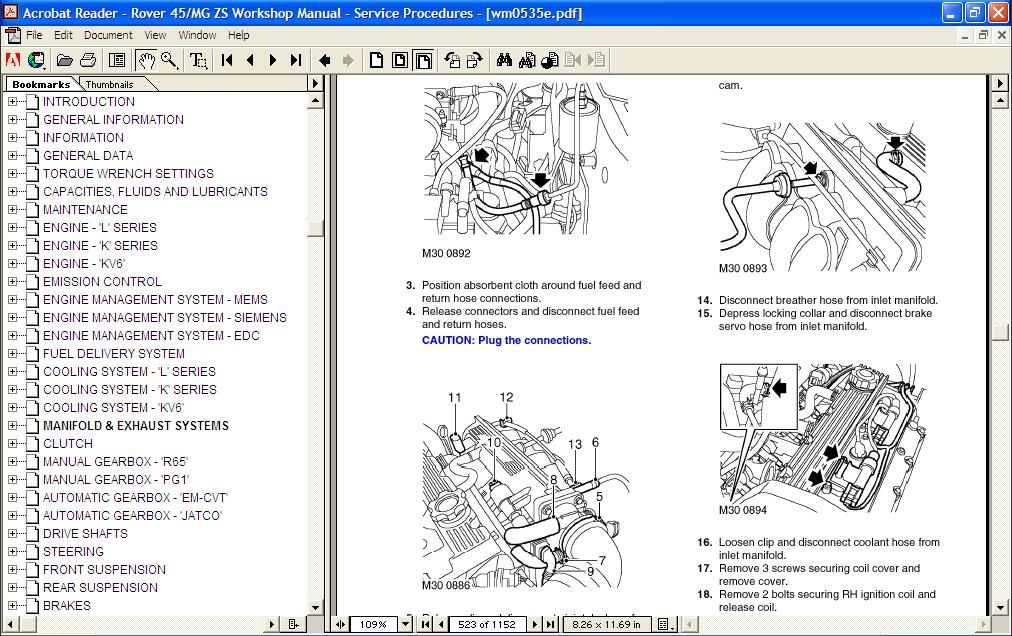 Rover 45 Repair maintenance Manual Download